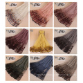 TINGYU Supplier Wholesale Plain Color Cotton Lace Muslim Hijab